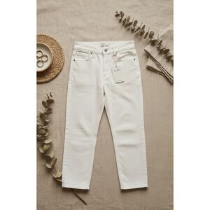 Easy Clothes White High Waist Ankle Straight Jeans Women's 24‎ NWT Denim